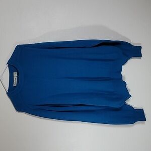 Vintage Steeple Chase Womens Chunky Knit Sweater Size L Crewneck Blue Y2K 90s